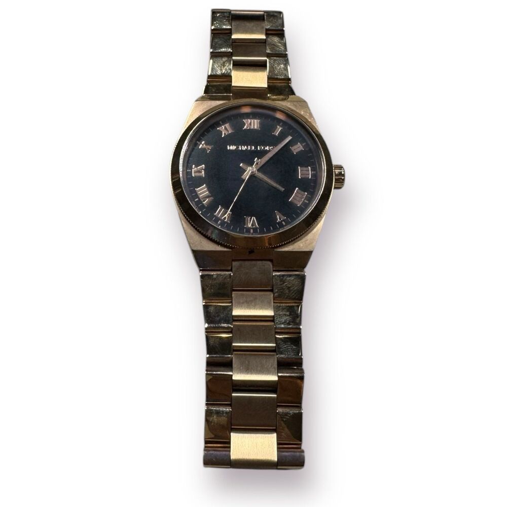 Michael Kors MK-5937 Stainless Steel Copper‎ Toned Watch Copper/Black